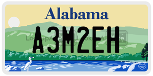 A3M2EH  license plate in AL