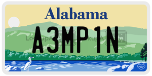 A3MP1N  license plate in AL