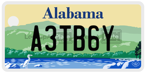 A3TB6Y license plate in Alabama