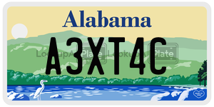A3XT4C  license plate in AL