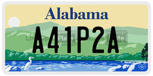 A41P2A  license plate in AL