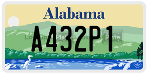 A432P1  license plate in AL