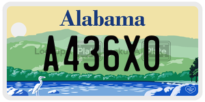 A436X0  license plate in AL
