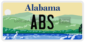 ABS  license plate in AL