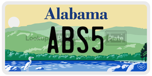 ABS5  license plate in AL