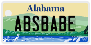 ABSBABE  license plate in AL