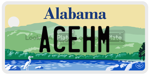 ACEHM  license plate in AL