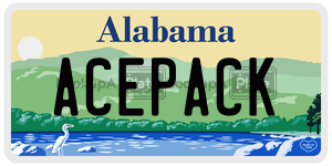 ACEPACK license plate in Alabama