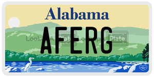 AFERG  license plate in AL