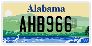 AHB966  license plate in AL