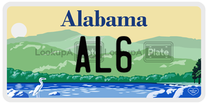 AL6  license plate in AL