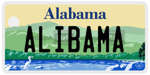 ALIBAMA  license plate in AL