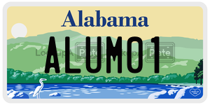 ALUM01  license plate in AL