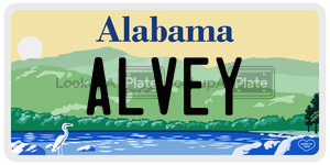 ALVEY  license plate in AL