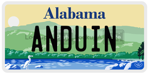 ANDUIN  license plate in AL