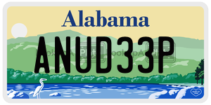 ANUD33P  license plate in AL