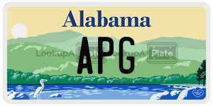 APG  license plate in AL