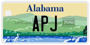 APJ  license plate in AL