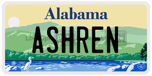 ASHREN  license plate in AL