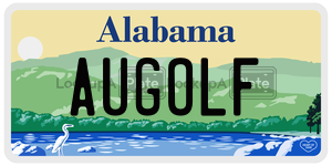 AUGOLF  license plate in AL