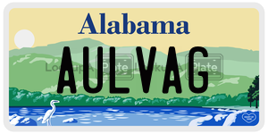 AULVAG license plate in Alabama