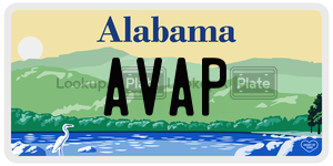 AVAP  license plate in AL