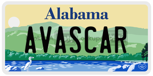 AVASCAR  license plate in AL