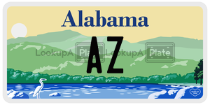 AZ  license plate in AL