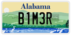 B1M3R  license plate in AL