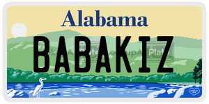 BABAKIZ  license plate in AL
