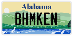 BHMKEN  license plate in AL