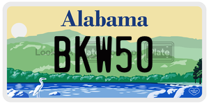 BKW50  license plate in AL