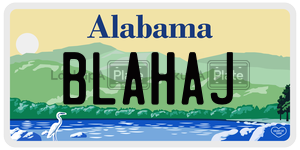 BLAHAJ  license plate in AL