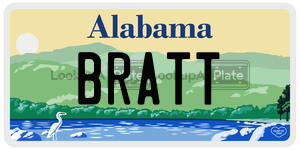 BRATT  license plate in AL