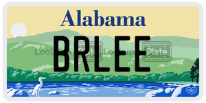 BRLEE  license plate in AL
