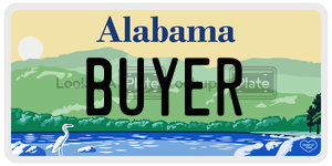 BUYER  license plate in AL