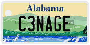 C3NAGE  license plate in AL