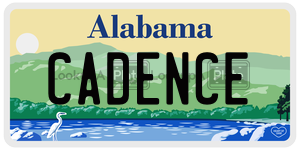 CADENCE  license plate in AL