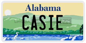 CASIE  license plate in AL
