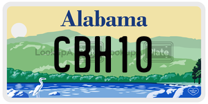 CBH10  license plate in AL