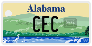 CEC  license plate in AL