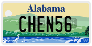 CHEN56 license plate in Alabama