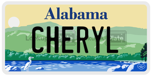 CHERYL  license plate in AL