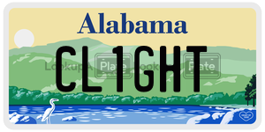 CL1GHT  license plate in AL