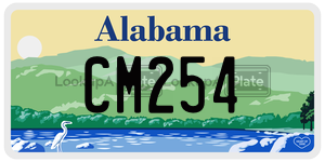 CM254  license plate in AL