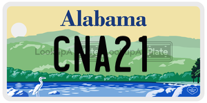 CNA21 license plate in Alabama