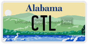 CTL  license plate in AL