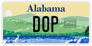 D0P  license plate in AL