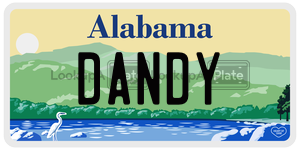 DANDY license plate in Alabama