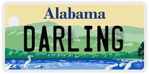 DARLING  license plate in AL
